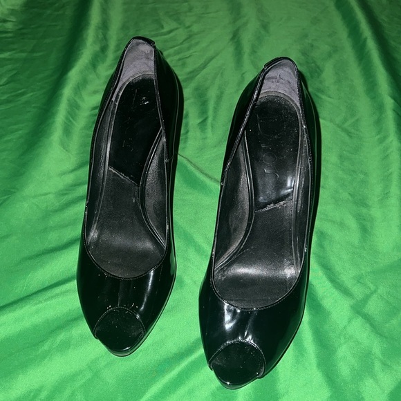 Preloved Dior Elegant Black Peep-Toe Heels size 40 - Picture 4 of 16